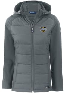 Womens Michigan Wolverines Grey Cutter and Buck 2023 College Football National Champions Evoke H..