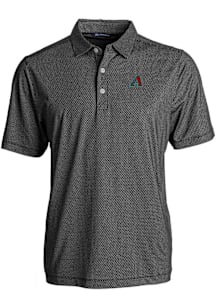 Cutter and Buck Arizona Diamondbacks Mens Black Pike Symmetry Short Sleeve Polo