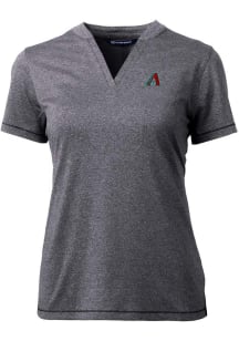 Cutter and Buck Arizona Diamondbacks Womens Charcoal Forge Short Sleeve T-Shirt