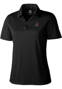 Cutter and Buck Arizona Diamondbacks Womens Black Drytec Genre Short Sleeve Polo Shirt