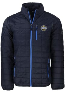Cutter and Buck Michigan Wolverines Mens Navy Blue 2023 College Football National Champions Rain..