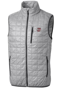 Cutter and Buck Massachusetts Minutemen Mens Grey Rainier PrimaLoft Sleeveless Jacket