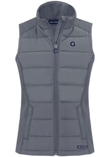 Cutter and Buck Georgetown Hoyas Womens Grey Evoke Vest
