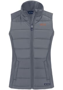 Cutter and Buck Pacific Tigers Womens Grey Evoke Vest