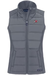 Cutter and Buck Utah Utes Womens Grey Evoke Vest