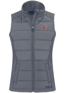 Cutter and Buck Washington State Cougars Womens Grey Evoke Vest