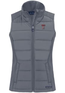 Cutter and Buck Texas Tech Red Raiders Womens Grey Evoke Vest