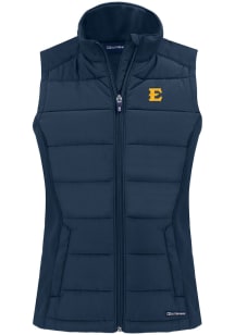 Cutter and Buck East Tennesse State Buccaneers Womens Navy Blue Evoke Vest