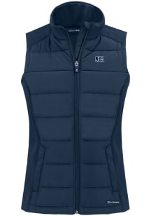 Cutter and Buck Jackson State Tigers Womens Navy Blue Evoke Vest