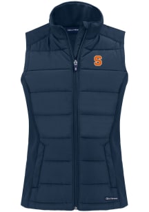 Cutter and Buck Syracuse Orange Womens Navy Blue Evoke Vest