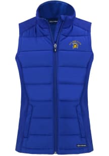 Cutter and Buck San Jose State Spartans Womens Blue Evoke Vest