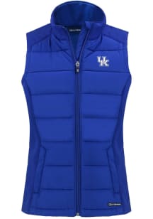 Cutter and Buck Kentucky Wildcats Womens Blue Evoke Vest