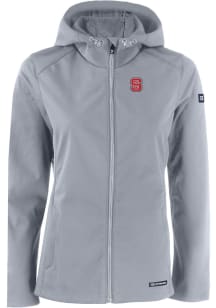 Cutter and Buck NC State Wolfpack Womens Charcoal Evoke Light Weight Jacket