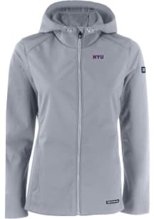 Cutter and Buck NYU Violets Womens Grey Evoke Light Weight Jacket