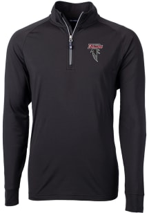 Cutter and Buck Atlanta Falcons Mens Black HISTORIC Adapt Eco Long Sleeve 1/4 Zip Pullover