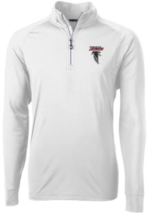Cutter and Buck Atlanta Falcons Mens White HISTORIC Adapt Eco Long Sleeve 1/4 Zip Pullover