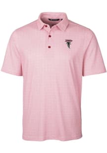 Cutter and Buck Atlanta Falcons Mens Red Historic Pike Double Dot Short Sleeve Polo