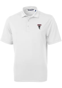 Cutter and Buck Atlanta Falcons Mens White HISTORIC Virtue Eco Pique Short Sleeve Polo