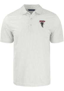 Cutter and Buck Atlanta Falcons Mens White HISTORIC Pike Symmetry Short Sleeve Polo