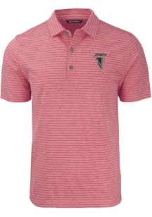 Cutter and Buck Atlanta Falcons Mens Red HISTORIC Forge Heather Stripe Short Sleeve Polo