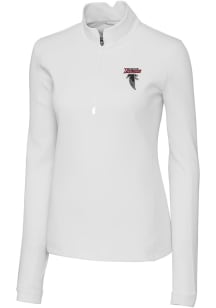 Cutter and Buck Atlanta Falcons Womens White HISTORIC Traverse 1/4 Zip Pullover