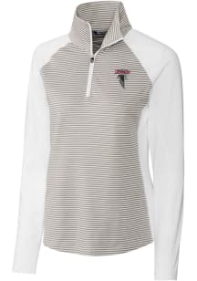 Cutter and Buck Atlanta Falcons Womens White HISTORIC Forge 1/4 Zip Pullover