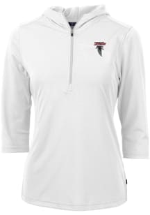 Cutter and Buck Atlanta Falcons Womens White HISTORIC Virtue Eco Pique Hooded Sweatshirt