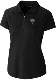 Cutter and Buck Atlanta Falcons Womens Black HISTORIC Forge Short Sleeve Polo Shirt