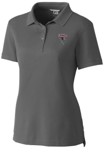 Cutter and Buck Atlanta Falcons Womens Grey HISTORIC Advantage Short Sleeve Polo Shirt