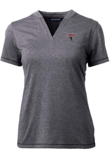 Cutter and Buck Atlanta Falcons Womens Charcoal HISTORIC Forge Short Sleeve T-Shirt