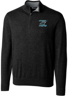 Cutter and Buck Carolina Panthers Mens Black HISTORIC Lakemont Big and Tall 1/4 Zip Pullover