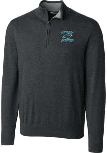 Cutter and Buck Carolina Panthers Mens Charcoal HISTORIC Lakemont Big and Tall 1/4 Zip Pullover