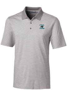 Cutter and Buck Carolina Panthers Grey Historic Forge Tonal Stripe Big and Tall Polo