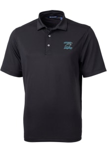 Cutter and Buck Carolina Panthers Black HISTORIC Virtue Eco Pique Big and Tall Polo