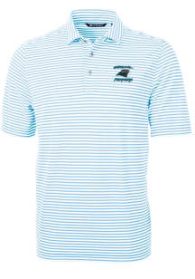 Cutter and Buck Carolina Panthers Light Blue HISTORIC Virtue Eco Pique Big and Tall Polo