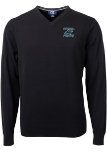 Cutter and Buck Carolina Panthers Mens Black HISTORIC Lakemont Long Sleeve Sweater