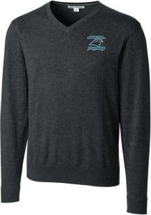 Cutter and Buck Carolina Panthers Mens Charcoal HISTORIC Lakemont Long Sleeve Sweater
