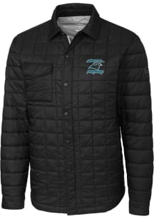 Cutter and Buck Carolina Panthers Mens Black HISTORIC Rainier PrimaLoft Outerwear Lined Jacket