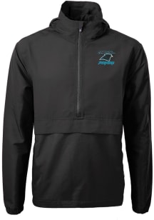 Cutter and Buck Carolina Panthers Mens Black HISTORIC Charter Eco Pullover Jackets