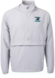 Cutter and Buck Carolina Panthers Mens Grey HISTORIC Charter Eco Pullover Jackets
