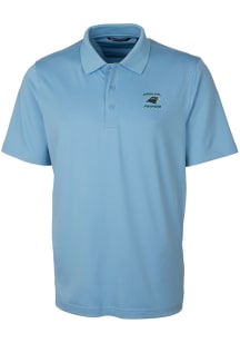 Cutter and Buck Carolina Panthers Mens Light Blue HISTORIC Forge Short Sleeve Polo
