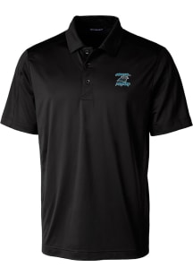 Cutter and Buck Carolina Panthers Mens Black HISTORIC Prospect Short Sleeve Polo