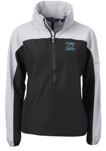 Cutter and Buck Carolina Panthers Womens Black HISTORIC Charter Eco Long Sleeve Pullover