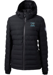 Cutter and Buck Carolina Panthers Womens Black HISTORIC Mission Ridge Repreve Filled Jacket