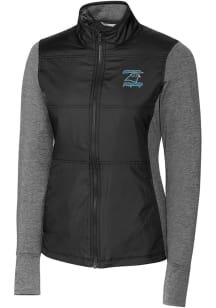 Cutter and Buck Carolina Panthers Womens Black HISTORIC Stealth Medium Weight Jacket