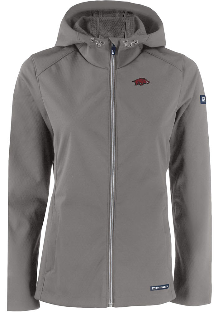 Arkansas Razorbacks Cutter and Buck Womens ELEMENTAL GREY Evoke Light ...