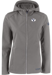 Cutter and Buck BYU Cougars Womens Grey Evoke Light Weight Jacket