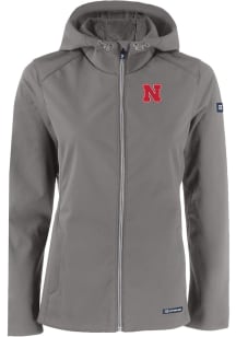 Cutter and Buck Nebraska Cornhuskers Womens Grey Evoke Light Weight Jacket