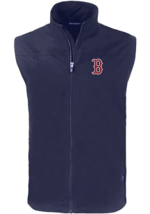 Cutter and Buck Boston Red Sox Mens Navy Blue Charter Sleeveless Jacket