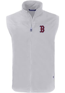 Cutter and Buck Boston Red Sox Mens Grey Charter Sleeveless Jacket